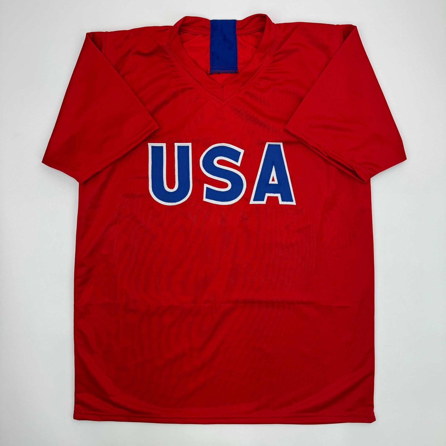 Autographed/Signed Mia Hamm Red Soccer Team USA United States World Cup Jersey Beckett BAS COA