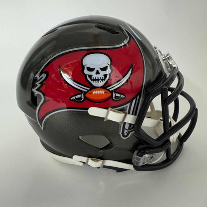 Autographed/Signed Tom Brady Tampa Bay Buccaneers Football Mini Helmet Fanatics COA