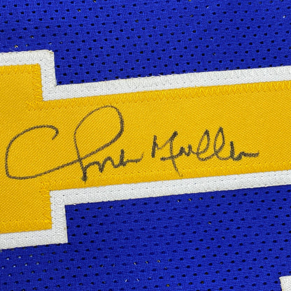 Autographed/Signed Chris Mullin Golden State Blue Basketball Jersey JSA COA