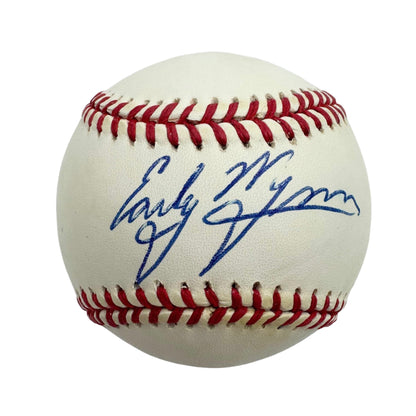 Autographed/Signed Early Wynn Rawlings Official American League Baseball OAL JSA COA