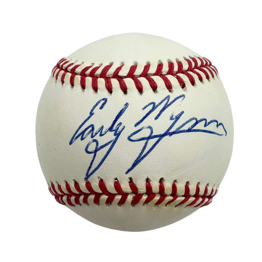 Autographed/Signed Early Wynn Rawlings Official American League Baseball OAL JSA COA