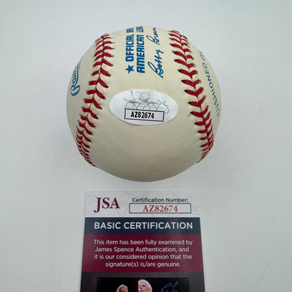 Autographed/Signed Early Wynn Rawlings Official American League Baseball OAL JSA COA