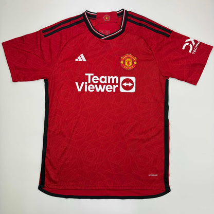 Autographed/Signed Alejandro Garnacho Manchester United Red Soccer Jersey Beckett BAS COA