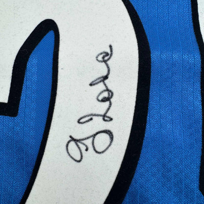 Autographed/Signed Gianfranco Zola Chelsea FC Blue Soccer Futbol Jersey Beckett BAS COA