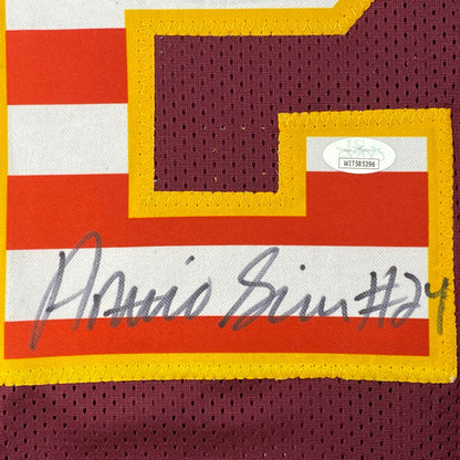 Autographed/Signed Antonio Gibson Washington American Flag Football Jersey JSA COA