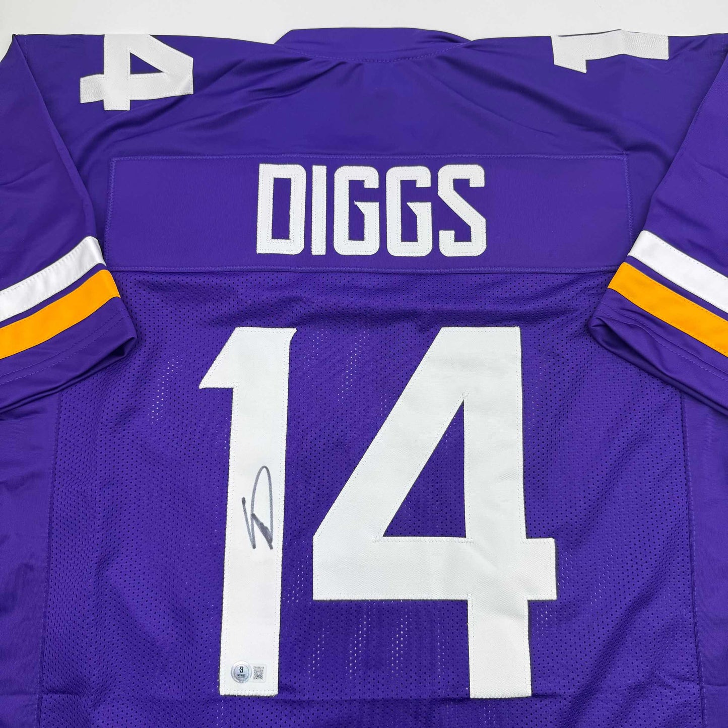 Autographed/Signed Stefon Diggs Minnesota Purple Football Jersey Beckett BAS COA