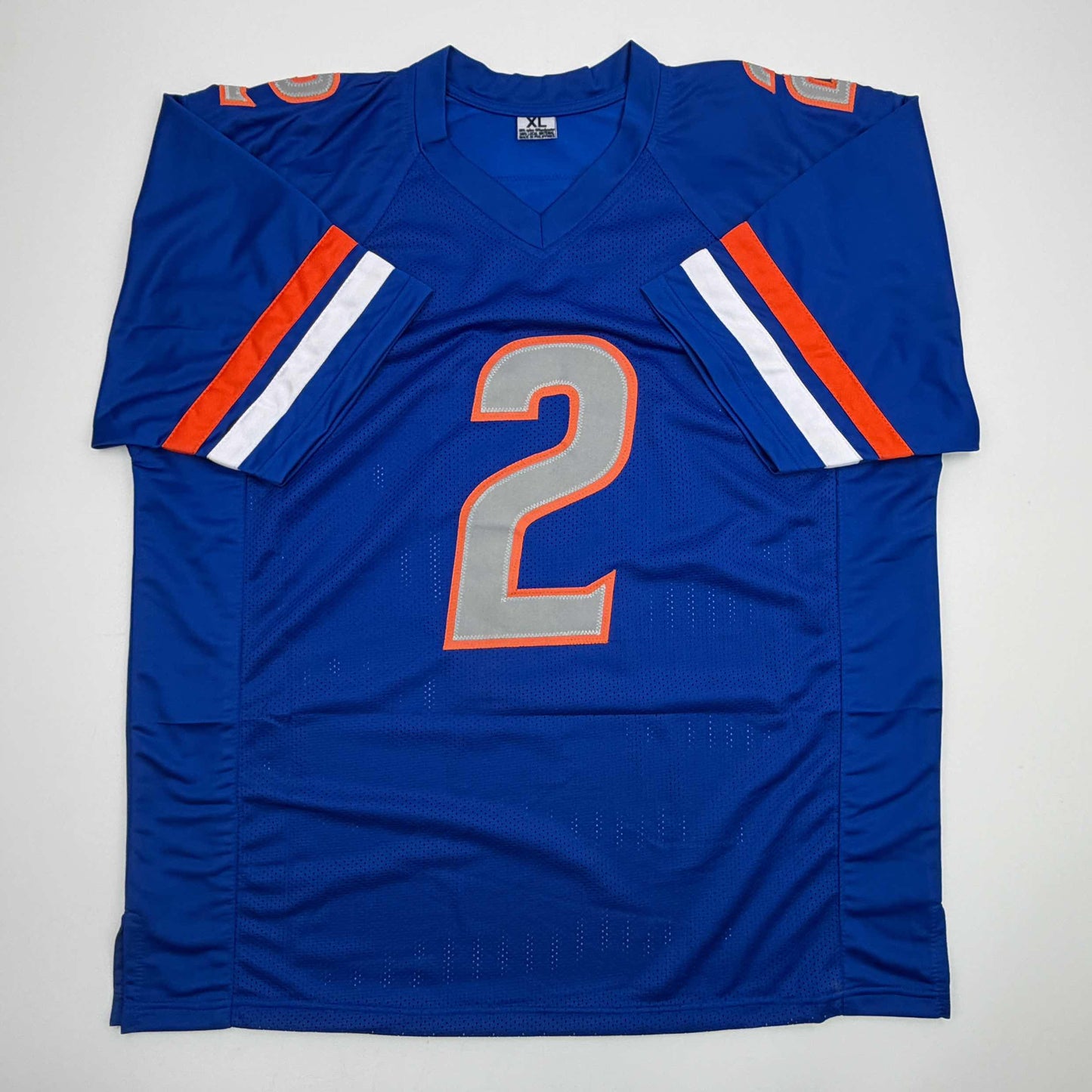 Autographed/Signed Ashton Jeanty Boise State Blue College Football Jersey Beckett BAS COA