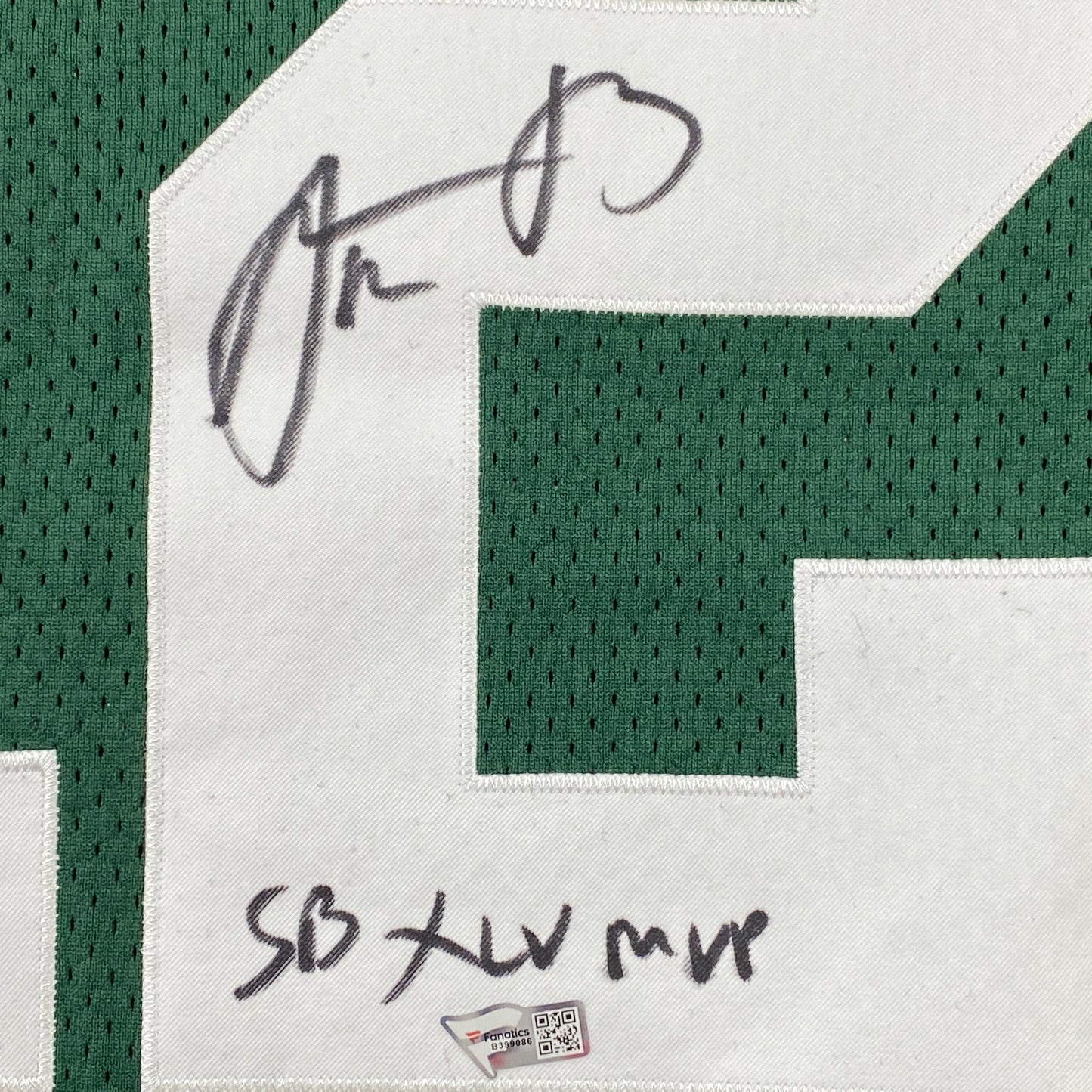 Autographed/Signed Aaron Rodgers SB XLV MVP Green Bay Packers Green Authentic Elite Football Jersey Fanatics COA
