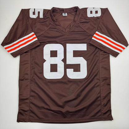 Autographed/Signed David Njoku Cleveland Football Brown Jersey Beckett BAS COA