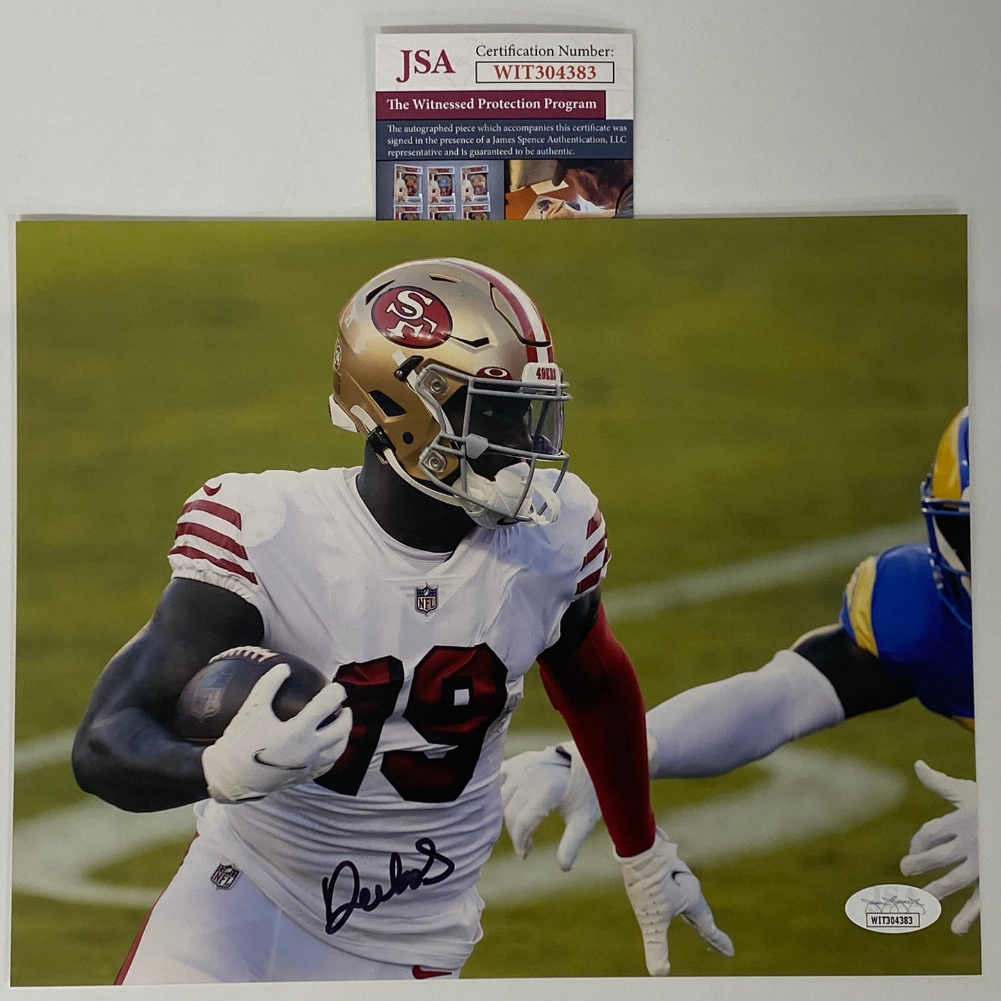 Autographed/Signed Deebo Samuel San Francisco 49ers 8x10 Football Photo JSA COA #4
