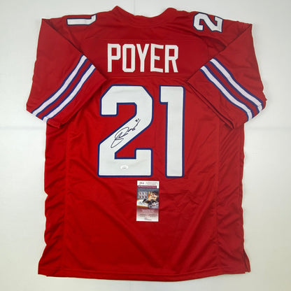Autographed/Signed Jordan Poyer Buffalo Red Football Jersey JSA COA