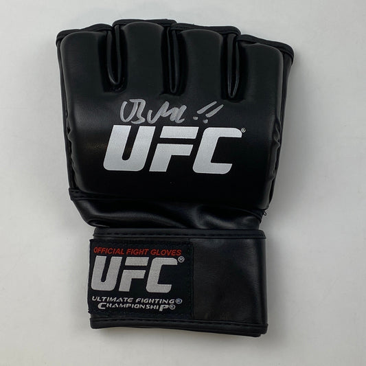 Autographed/Signed Brandon Moreno Black UFC MMA Glove Ultimate Fighting Beckett BAS COA