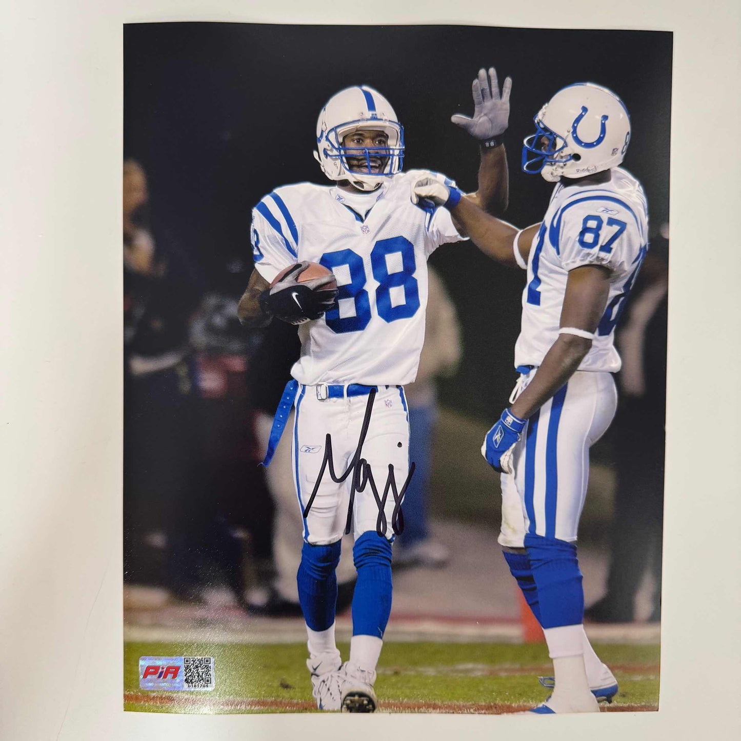 Autographed/Signed Marvin Harrison Indianapolis Colts 8x10 Football Photo PIA COA