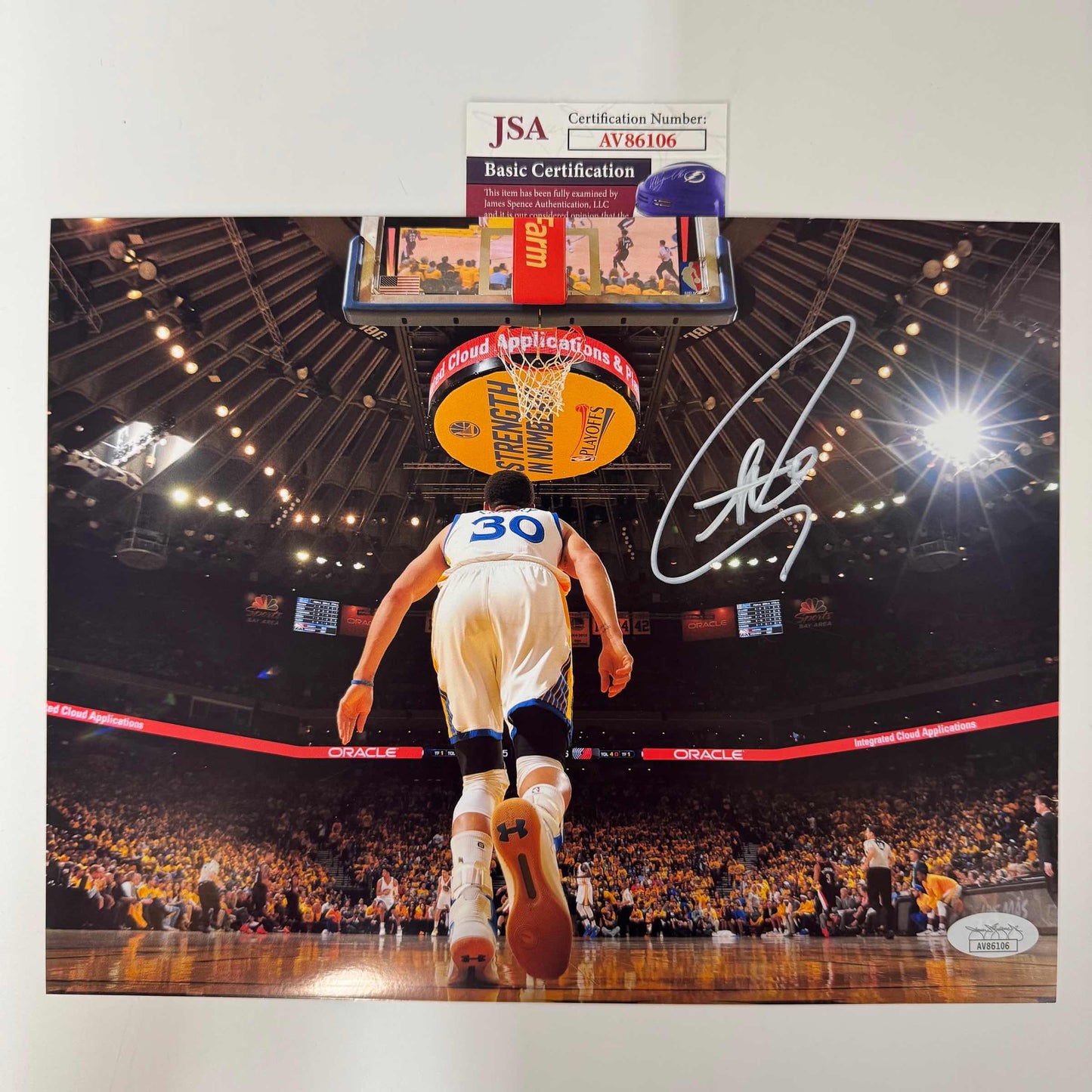 Autographed/Signed Stephen Steph Curry Golden State Warriors 8x10 Basketball Photo JSA COA