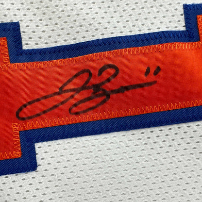 Autographed/Signed Jalen Brunson New York White Basketball Jersey PSA/DNA COA