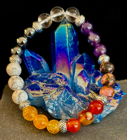 Menopause Relief & Support Bracelet – 8mm Natural Gemstones for Balance & Wellness