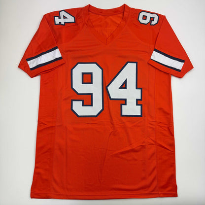 Autographed/Signed Demarcus Ware Denver Orange Football Jersey PSA COA