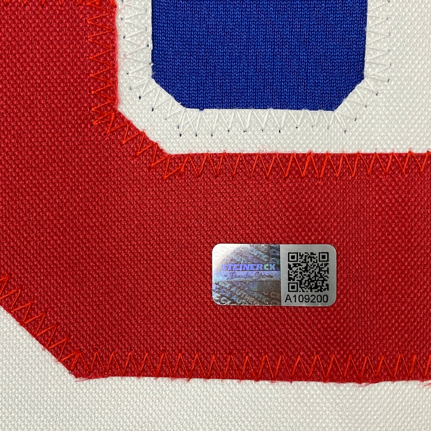 Autographed/Signed Adam Graves 94 Cup New York Blue Hockey Jersey Steiner COA