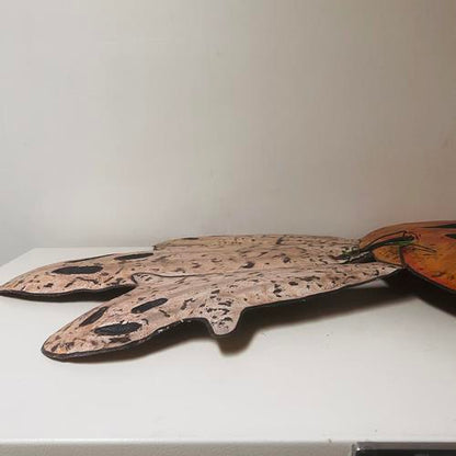 Metal Pumpkin and Ghost Yard Art 41"x24"