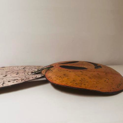 Metal Pumpkin and Ghost Yard Art