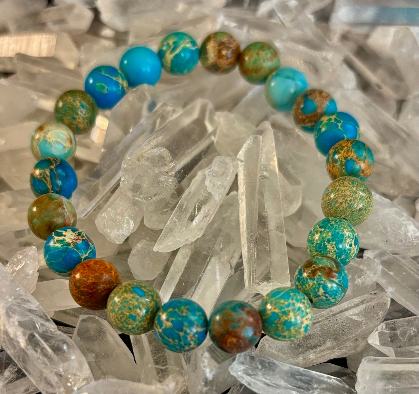 Imperial Jasper Gemstone Bracelet – 8mm or 10mm Beads | Strength, Balance & Inner Peace