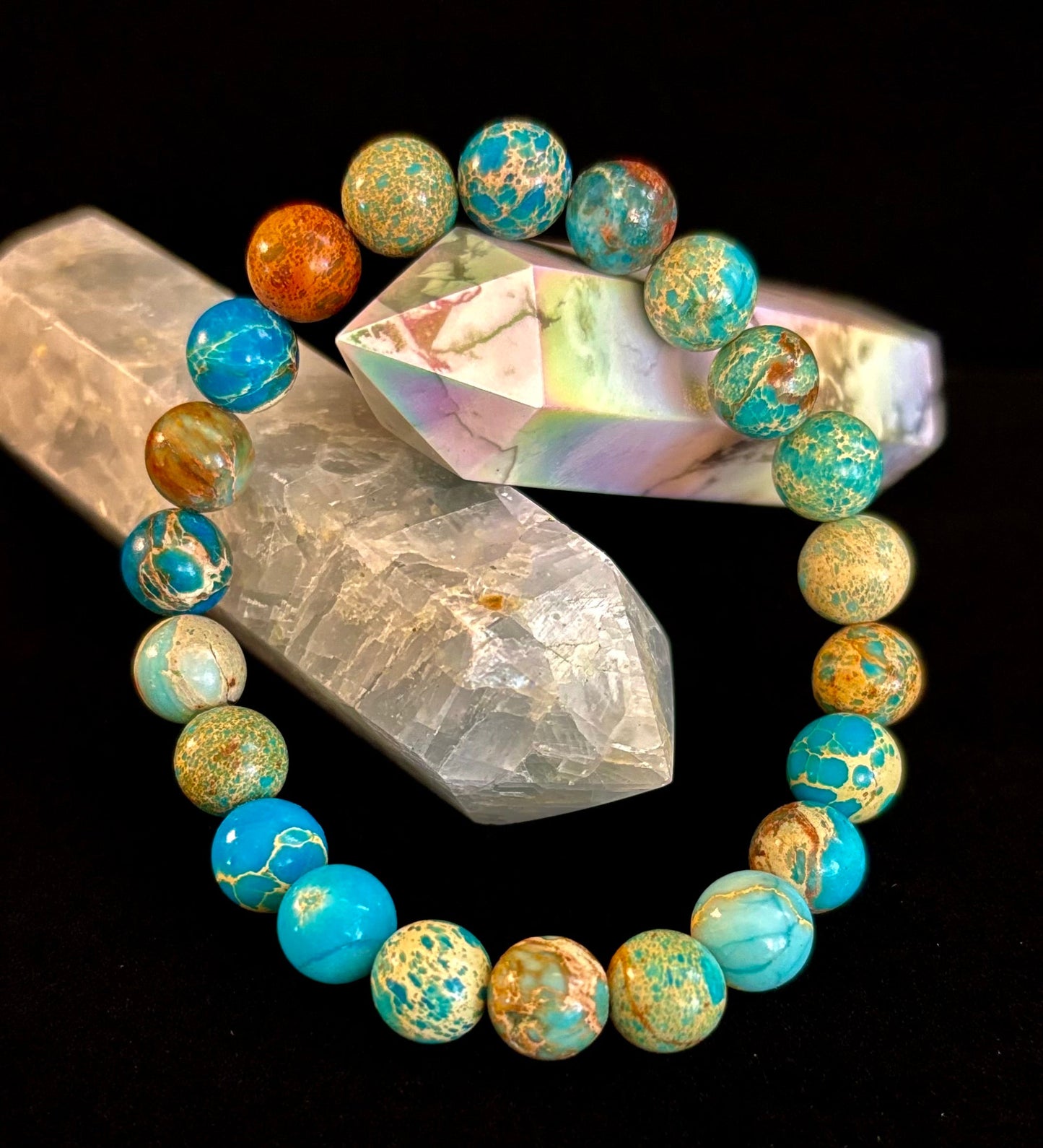Imperial Jasper Gemstone Bracelet – 8mm or 10mm Beads | Strength, Balance & Inner Peace
