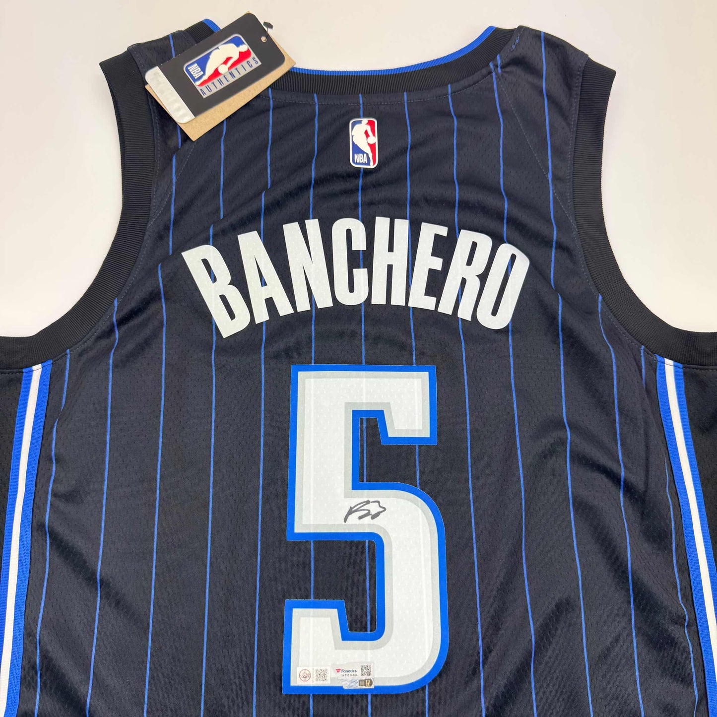 Autographed/Signed Paolo Banchero Orlando Black Magic Nike Jersey Fanatics COA