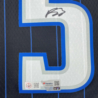 Autographed/Signed Paolo Banchero Orlando Black Magic Nike Jersey Fanatics COA