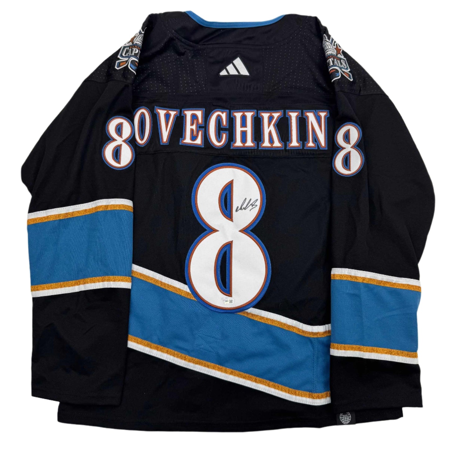Autographed/Signed Alexander Alex Ovechkin Washington Capitals Black Reverse Retro Hockey Jersey Fanatics COA