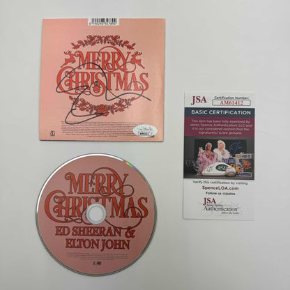Autographed/Signed Ed Sheeran Merry Christmas Album CD Cover Disk JSA COA