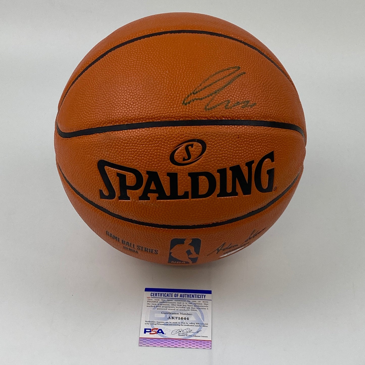 Autographed/Signed Luka Doncic Dallas Mavericks Spalding Full Size FS Basketball PSA/DNA COA