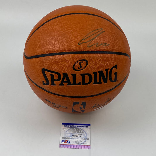 Autographed/Signed Luka Doncic Dallas Mavericks Spalding Full Size FS Basketball PSA/DNA COA