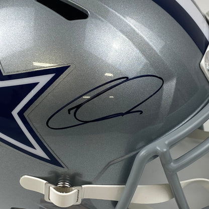 Autographed/Signed CeeDee Lamb Dallas Cowboys Full Size FS F/S Replica Football Helmet JSA COA