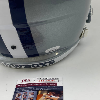 Autographed/Signed CeeDee Lamb Dallas Cowboys Full Size FS F/S Replica Football Helmet JSA COA