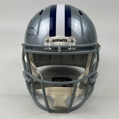 Autographed/Signed CeeDee Lamb Dallas Cowboys Full Size FS F/S Replica Football Helmet JSA COA