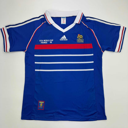 Autographed/Signed Patrick Vieira France French National Team Blue Soccer Jersey Beckett BAS COA