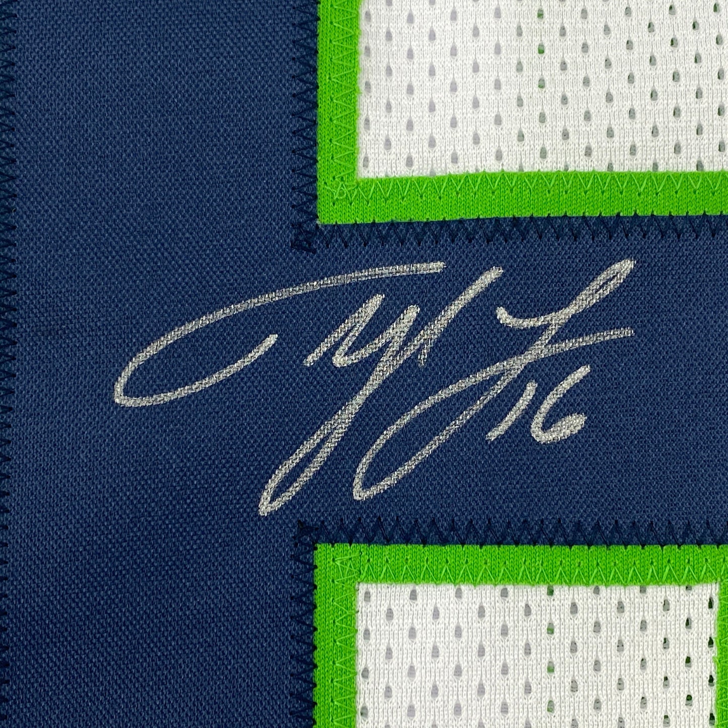 Autographed/Signed Tyler Lockett Seattle White Football Jersey JSA COA