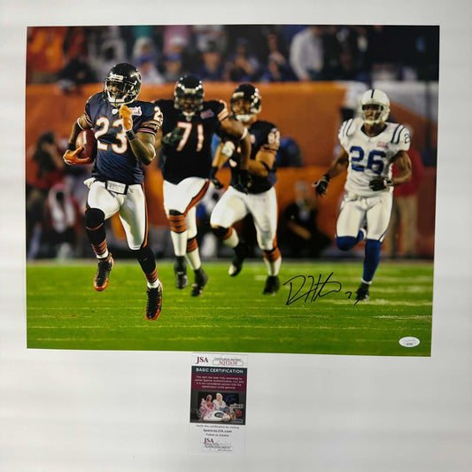 Autographed/Signed Devin Hester Chicago Bears 16x20 Football Photo JSA COA #2