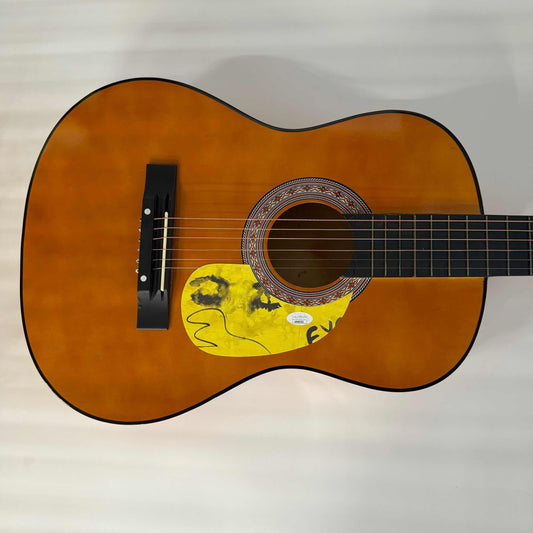 Autographed/Signed Ed Sheeran 39 Brown Acoustic Guitar Eyes Closed Music Instrument JSA Holo