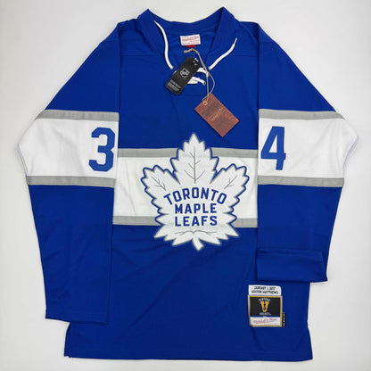 Autographed/Signed Auston Matthews Toronto Maple Leafs Authentic Mitchell & Ness Blue Hockey Jersey Fanatics COA