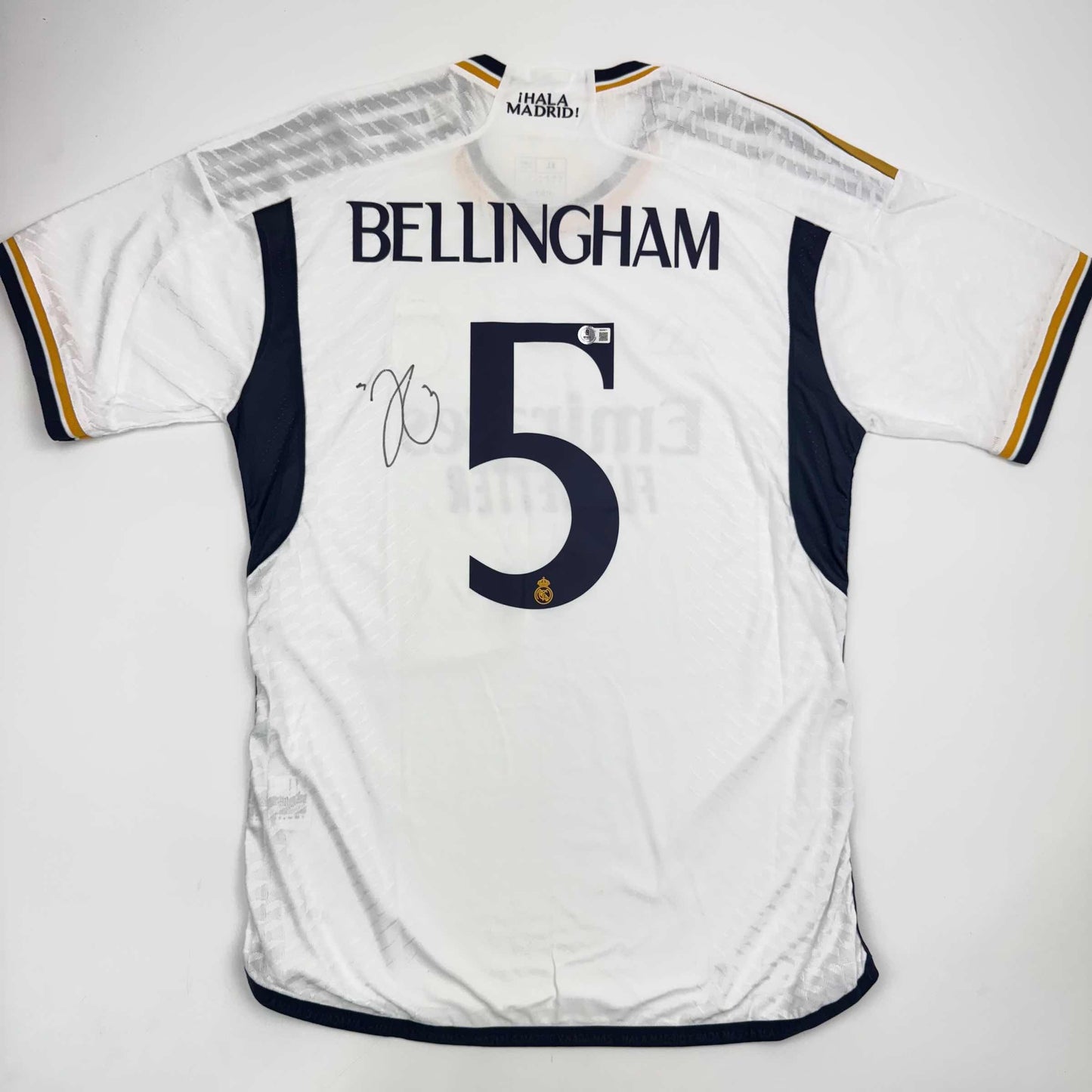 Autographed/Signed Jude Bellingham Real Madrid White Soccer Jersey Beckett BAS COA