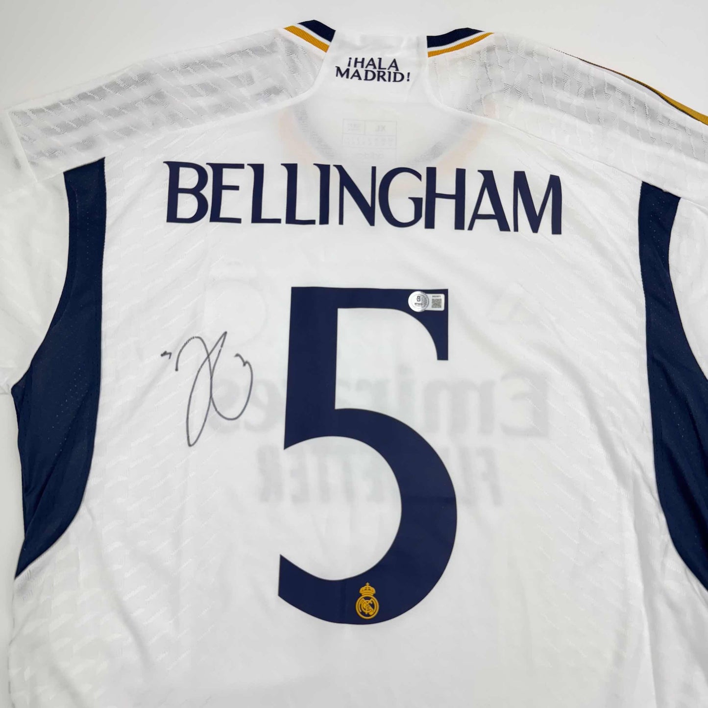 Autographed/Signed Jude Bellingham Real Madrid White Soccer Jersey Beckett BAS COA