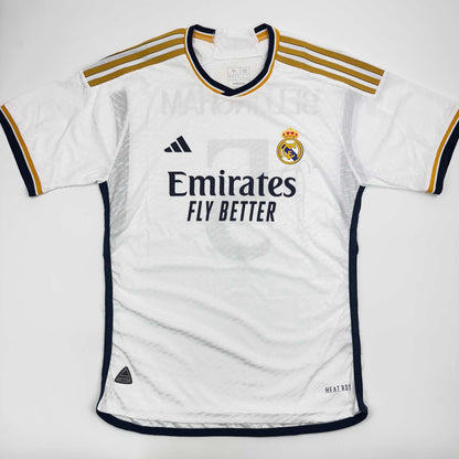 Autographed/Signed Jude Bellingham Real Madrid White Soccer Jersey Beckett BAS COA