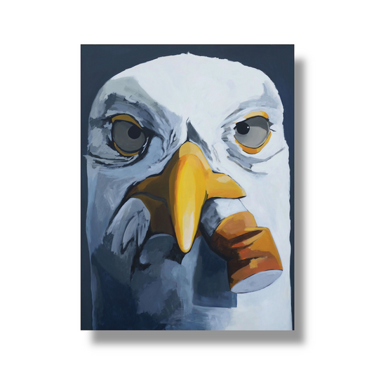 Seagull With Cig Sticker