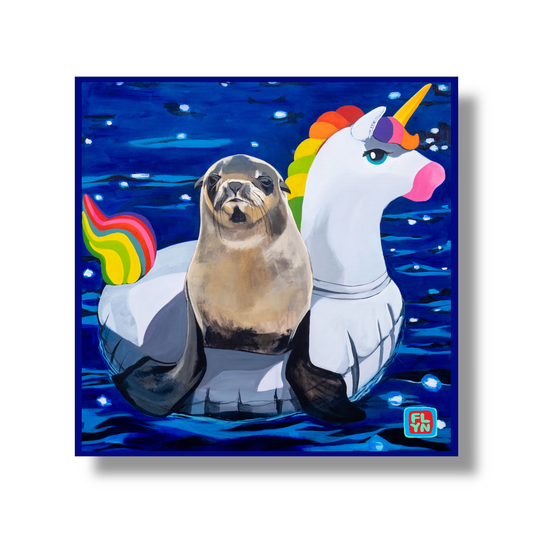 Unicorn Drifter Square Sticker