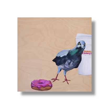 Pigeons Run on Donuts Sticker