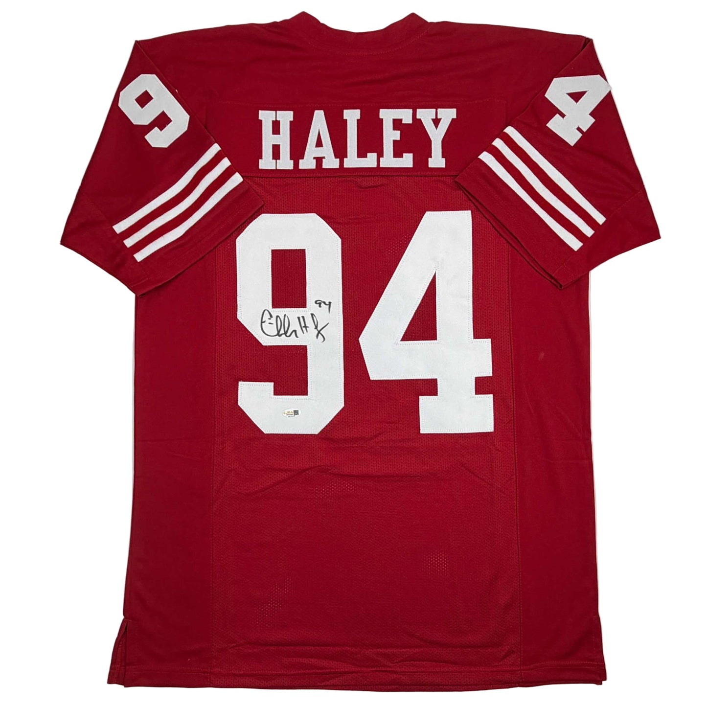 Autographed/Signed Charles Haley San Francisco Red Football Jersey JSA COA