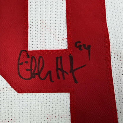 Autographed/Signed Charles Haley San Francisco White Football Jersey JSA COA