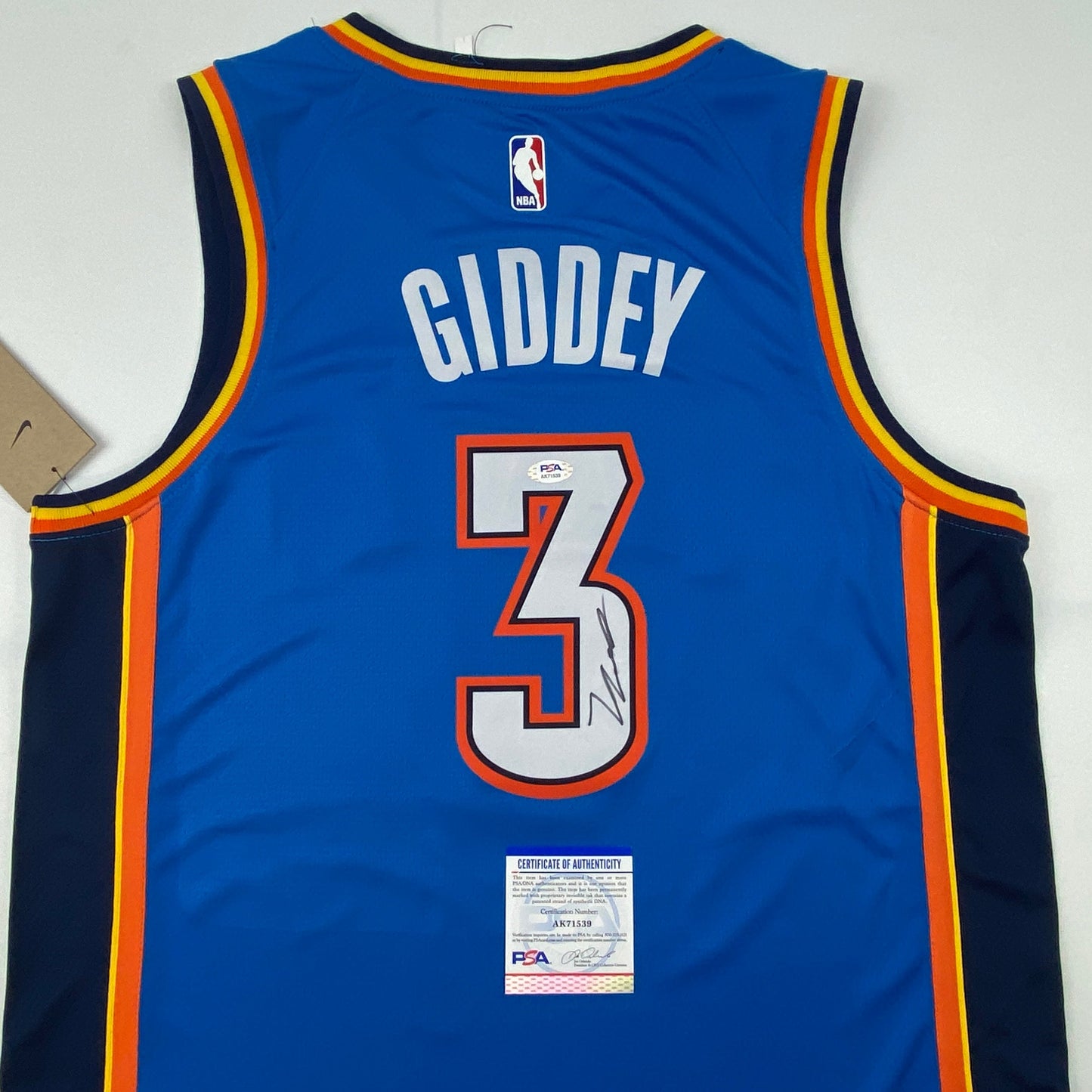 Autographed/Signed Josh Giddey Oklahoma City Thunder Blue Authentic Basketball Jersey PSA/DNA COA