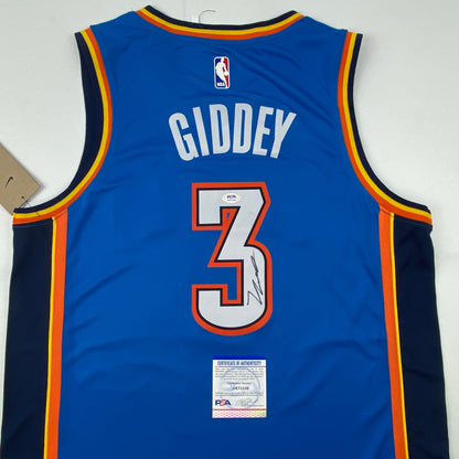 Autographed/Signed Josh Giddey Oklahoma City Thunder Blue Authentic Basketball Jersey PSA/DNA COA